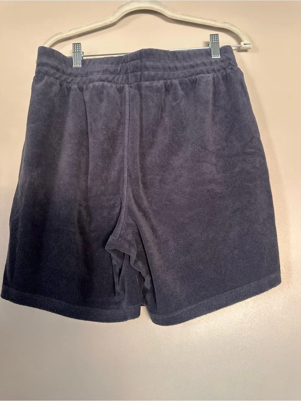 Casual Men’s Black Terry Cloth Shorts and shirt